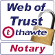 thawte web of trust notary